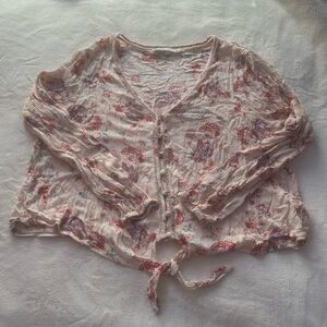 Hippie Rose flowy button up blouse